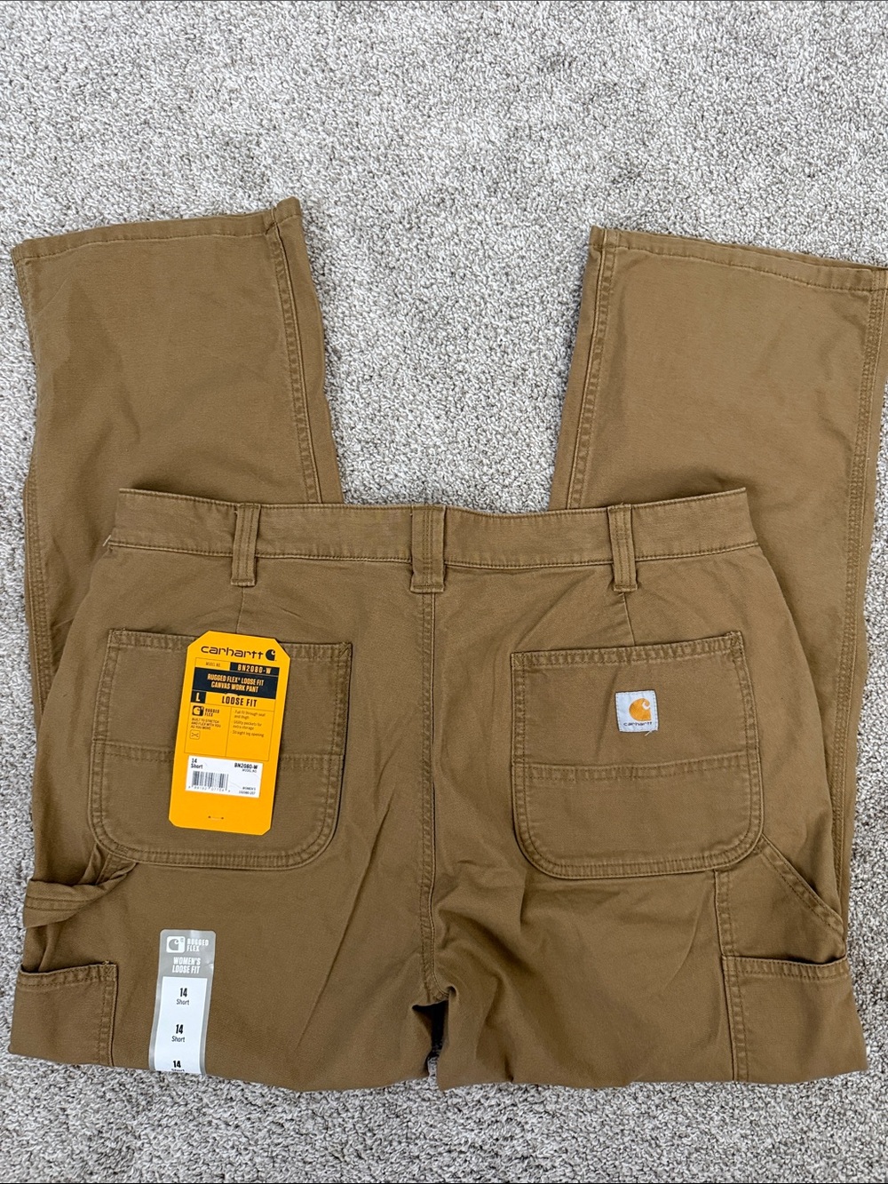 Carhartt Women’s Rugged Flex Loose Fit Work Pants 14S Khaki